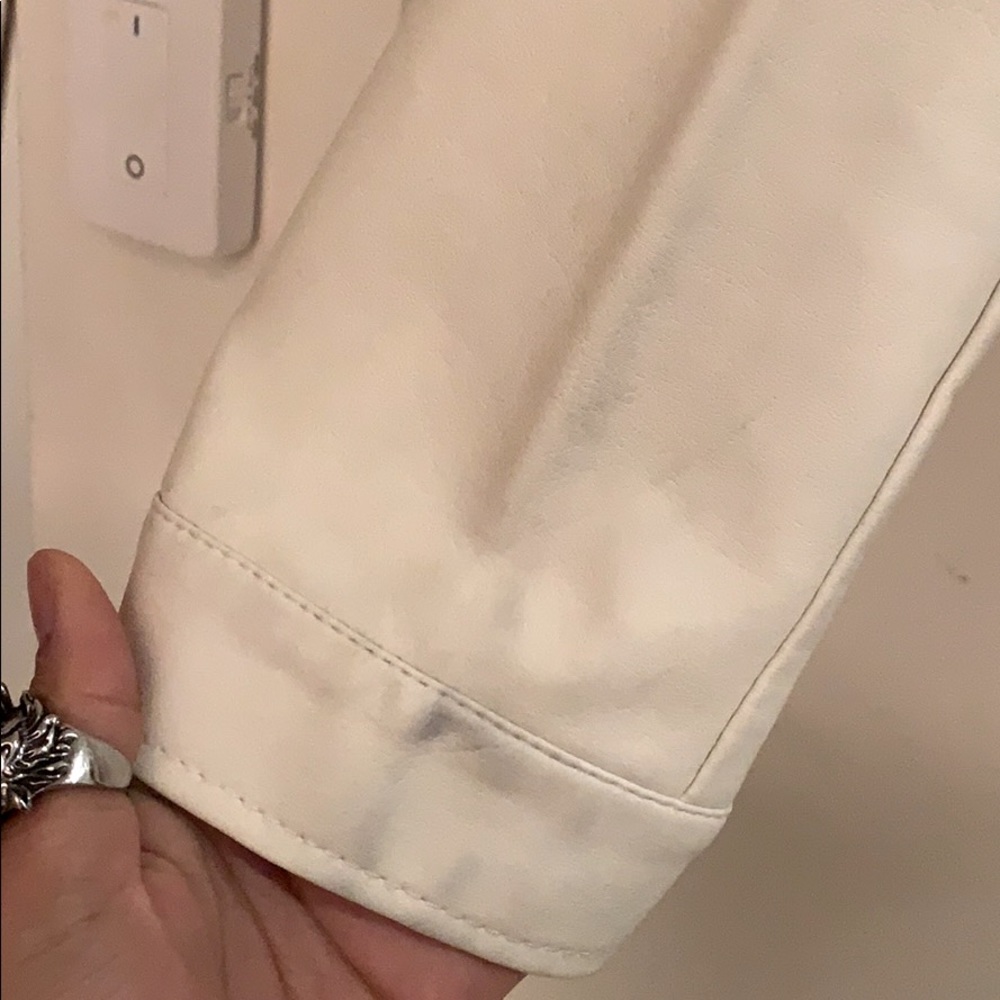 American Rag Cream Faux Leather Jacket - Picture 5 of 5